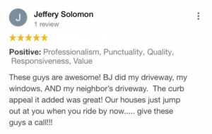 Pressure washing client review